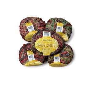 New  James C. Brett Marble Chunky Yarn, Lot Of 5, Acrylic, With Pattern
